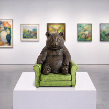 Panda Found a Place to Belong (Bronze Sculpture, Small)