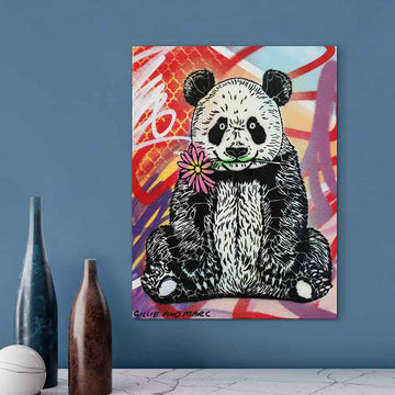 Pandas Are Not Black and White (Original Painting)