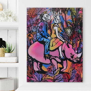 Pink Rhino (Original Painting)