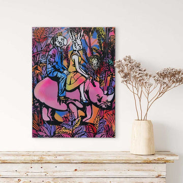 Pink Rhino (Original Painting)