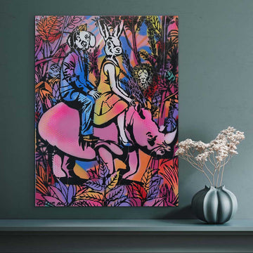 Pink Rhino (Original Painting)