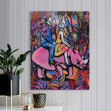 Pink Rhino (Original Painting)