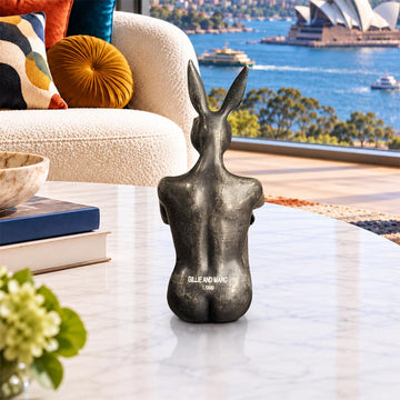 Rabbitwoman has Wild Ideas (Bronze Sculpture, Miniature)