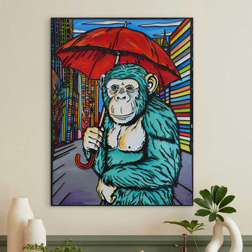 Rainy Days Makes Me Happy (Original Painting)