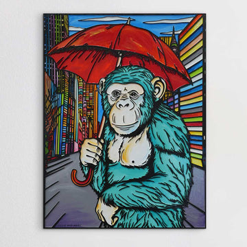 Rainy Days Makes Me Happy (Original Painting)