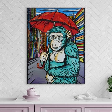 Rainy Days Makes Me Happy (Original Painting)