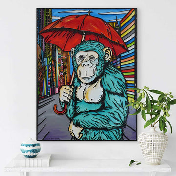 Rainy Days Makes Me Happy (Original Painting)