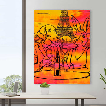 Red Wine Was on Their Lips (Original Painting)
