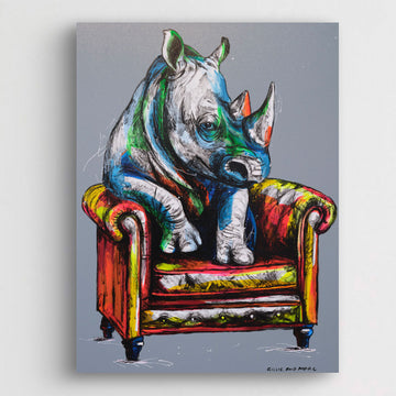 Relaxing Rhino (Original Painting)