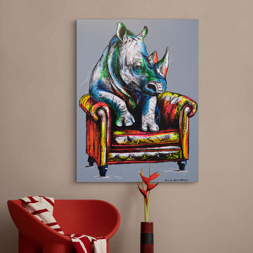 Relaxing Rhino (Original Painting)