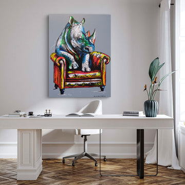 Relaxing Rhino (Original Painting)