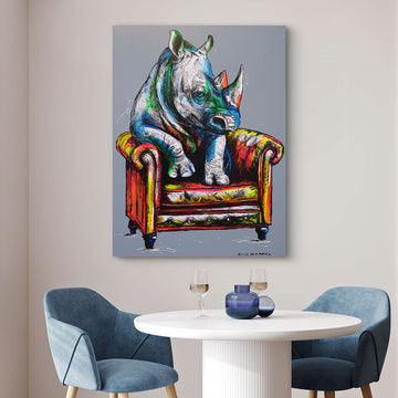 Relaxing Rhino (Original Painting)