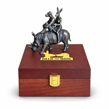 Rhino Riders and the Wild Promise (Bronze Sculpture, Miniature)