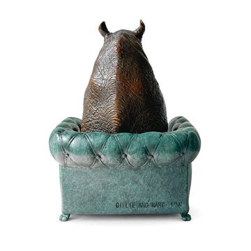 Rhino Sat with Hope (Bronze Sculpture, Small)
