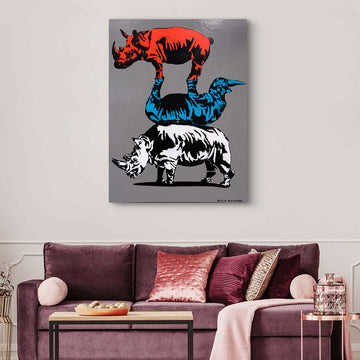 Rhinos Rule The World (Original Painting)