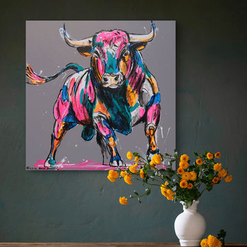 Run With the Bulls (Original Painting)