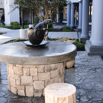 Salamander: Warm Coffee for the Cold-Blooded (Bronze Sculpture)