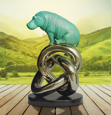 Big Eternity Hippo (Bronze Sculpture)