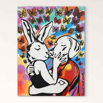 She Kissed Him Back (Original Painting)