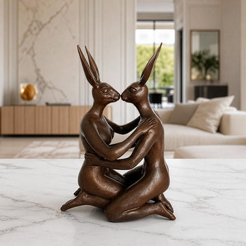 She Was in Love with Her Better Self Every Day (Bronze Sculpture, Miniature Collection)