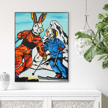 Skiing Is For Lovers (Original Painting)