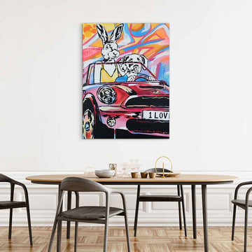 Small Car, Big Love (Original Painting)