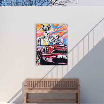 Small Car, Big Love (Original Painting)