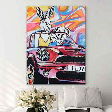 Small Car, Big Love (Original Painting)