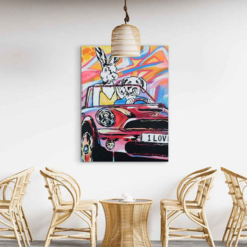 Small Car, Big Love (Original Painting)