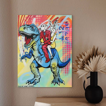 T-Rex Feeling Blue (Original Painting)