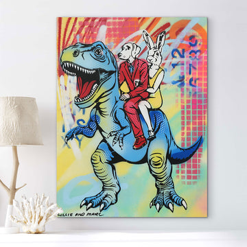 T-Rex Feeling Blue (Original Painting)