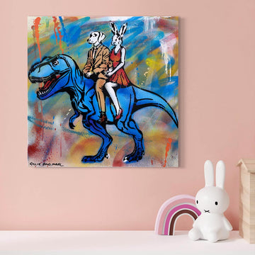 T-Rex Makes History (Original Painting)