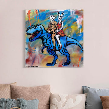 T-Rex Makes History (Original Painting)