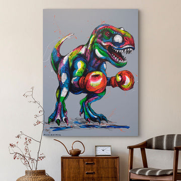 T-Rex in The Ring (Original Painting)