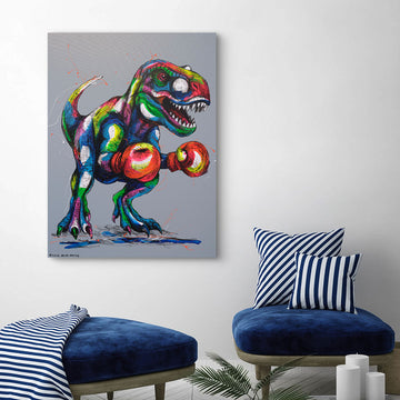 T-Rex in The Ring (Original Painting)