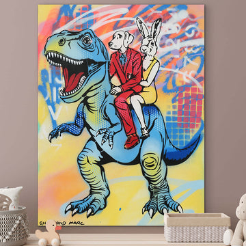 T-Rex Is Blue (Original Painting)
