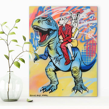 T-Rex Is Blue (Original Painting)