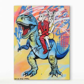 T-Rex Is Blue (Original Painting)