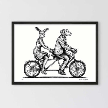 Tandem Riders on a Mission (Giclee Canvas Print)
