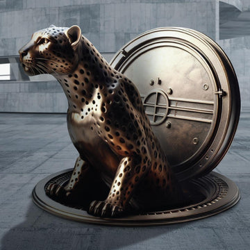 The Amur Leopard Emerges into a Better Tomorrow (Bronze Sculpture)