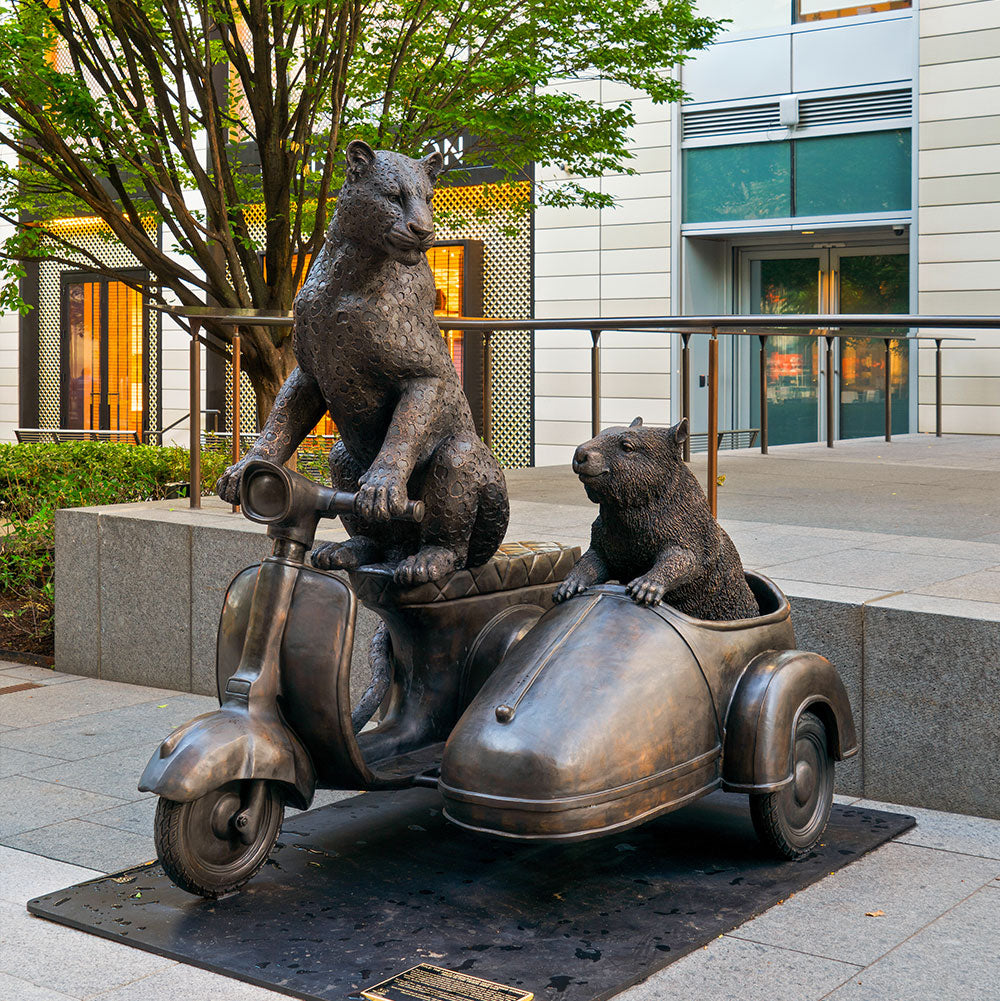 The Amur Leopard and Hairy Nosed Wombat Race in the Vespa Side Car (Br ...