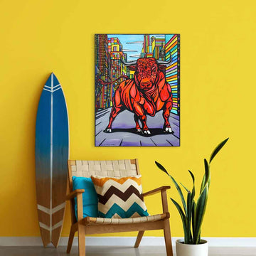 The Bull Who Refused to Be Tamed (Original Painting)