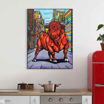 The Bull Who Refused to Be Tamed (Original Painting)