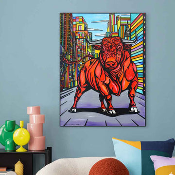 The Bull Who Refused to Be Tamed (Original Painting)