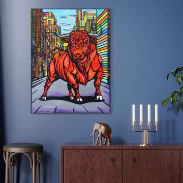 The Bull Who Refused to Be Tamed (Original Painting)