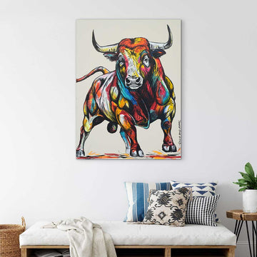 The Bulls Were Running (Original Painting)