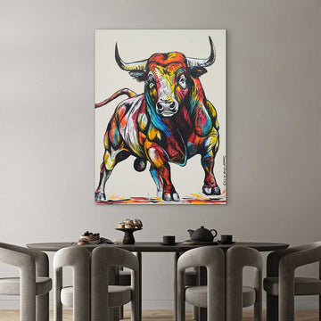 The Bulls Were Running (Original Painting)