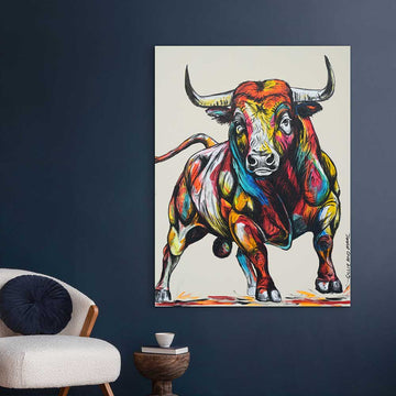 The Bulls Were Running (Original Painting)
