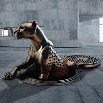 The Cheetah Emerges into a Better Tomorrow (Bronze Sculpture)