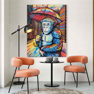 The Chimp Loved the Rain (Original Painting)